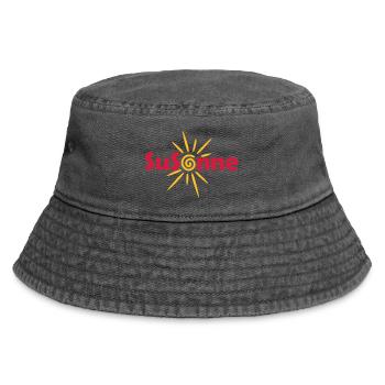 SuSonne - Vintage Bucket Hat - Vintage Schwarz - Vorne