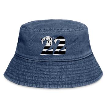 22 Britain flag - Vintage Bucket Hat - vintage denim - Front