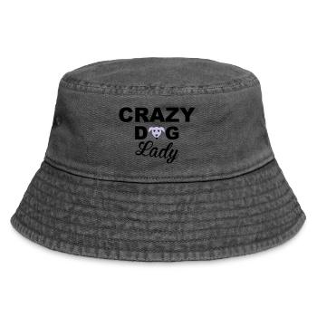 Dog Lady - Vintage Bucket Hat - Vintage Schwarz - Vorne