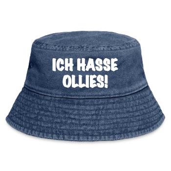 Ich Hasse Ollies - Skateboarding Trick Skater - Vintage Bucket Hat - Vintage Denim - Vorne