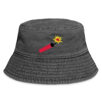 dynamit___f3 - Vintage Bucket Hat - Vintage Schwarz - Vorne