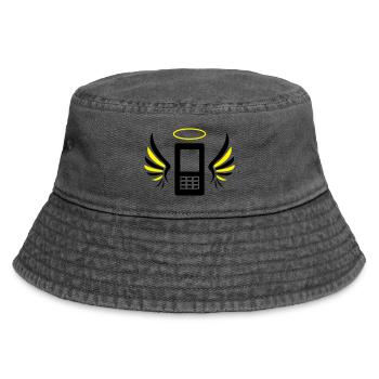 smartphone_engel_02 - Vintage Bucket Hat - vintage black - Front