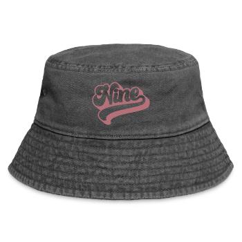 Nine 9th Birthday For Girls 9 Years Old - Vintage Bucket Hat - vintage black - Front