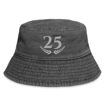 25 - Vintage Bucket Hat - Vintage Schwarz - Vorne