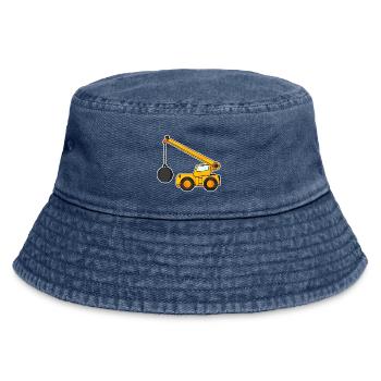 Demolition crane for children - Vintage Bucket Hat - vintage denim - Front
