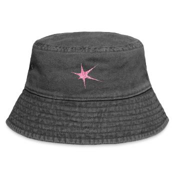 Pink Glitzer Starburst Funkeln - Vintage Bucket Hat - Vintage Schwarz - Vorne