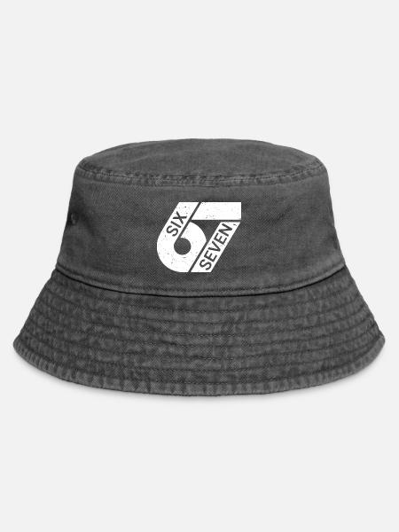 Six Seven Meme - Vintage Bucket Hat - Vintage Schwarz