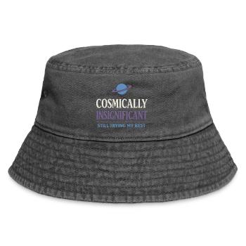 Existenzieller Humor, Nihilismus, Humor, - Vintage Bucket Hat - Vintage Schwarz - Vorne