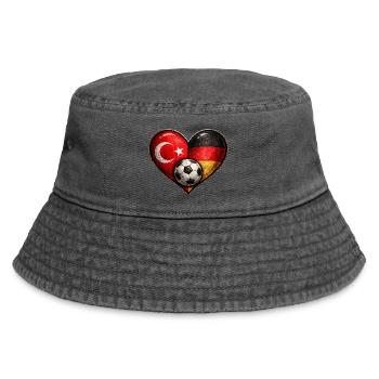 Allemagne Football du Cœur de Turquie - Bob vintage - noir vintage - Devant