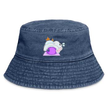 Elephant Yoga Fitness Gymnastics - Vintage Bucket Hat - vintage denim - Front