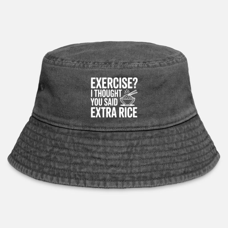 Faire de l’exercice ? Je croyais que tu avais dit riz en plus - Bob vintage - noir vintage
