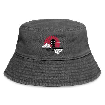 Ninja - Vintage Bucket Hat - Vintage Schwarz - Vorne