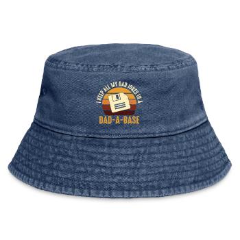 Dad Joke Floppy Disk Retro Design - Vintage Bucket Hat - vintage denim - Front