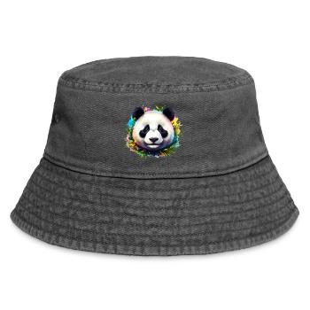 Panda - Vintage Bucket Hat - Vintage Schwarz - Vorne