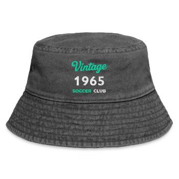 Vintage 1965 – Soccer Club Retro Geburtsjahr - Vintage Bucket Hat - Vintage Schwarz - Vorne