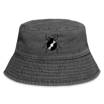 vinyl plate music party dj disco club hang up ma - Vintage Bucket Hat - vintage black - Front