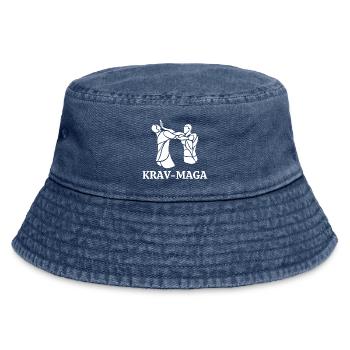 Krav maga, self defense, self defense - Vintage Bucket Hat - vintage denim - Front