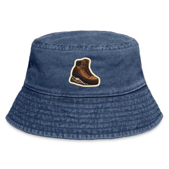 Wanderstiefel Patchstickerei - Vintage Bucket Hat - Vintage Denim - Vorne