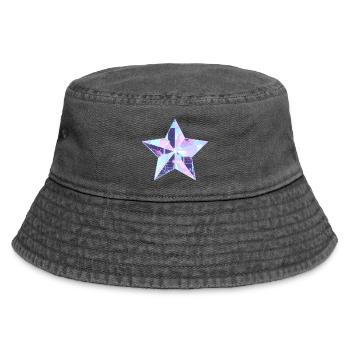 Pastellstern Neon Skyline - Vintage Bucket Hat - Vintage Schwarz - Vorne