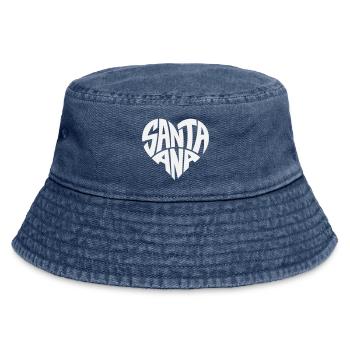 Santa Ana Herz Typo - Vintage Bucket Hat - Vintage Denim - Vorne