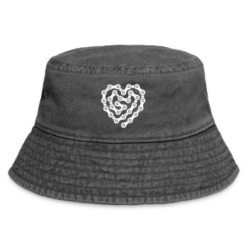Heart of chain links - Vintage Bucket Hat - vintage black - Front