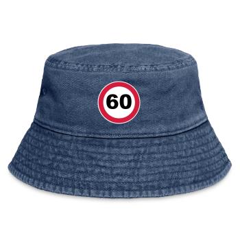 60. Geburtstag - Vintage Bucket Hat - Vintage Denim - Vorne