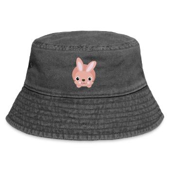 süßes rosa Häschen - Vintage Bucket Hat - vintage black - Front