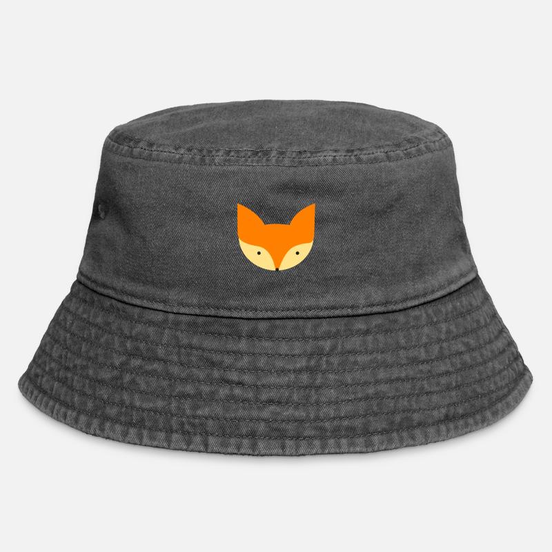 Fuchs - Vintage Bucket Hat - Vintage Schwarz