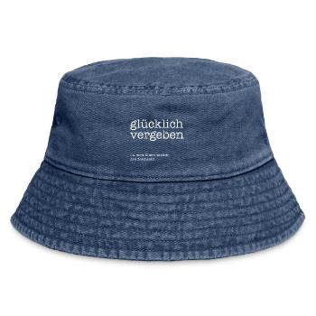 Glücklich vergeben! - Vintage Bucket Hat - Vintage Denim - Vorne
