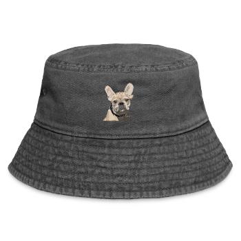 French Bulldog - Vintage Bucket Hat - vintage black - Front