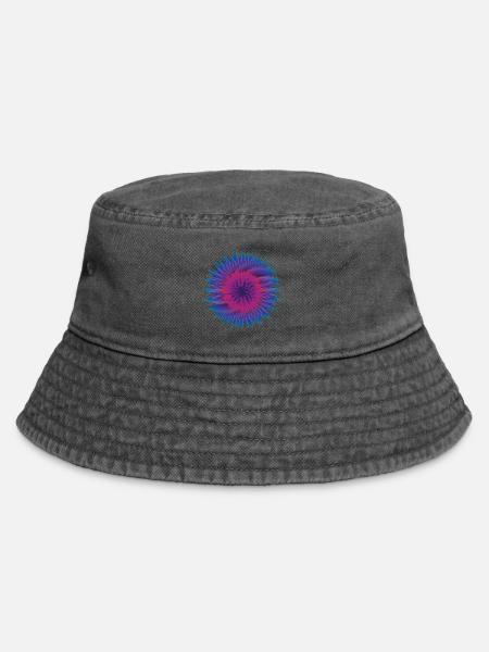 Vektor Blume - Vintage Bucket Hat - Vintage Schwarz