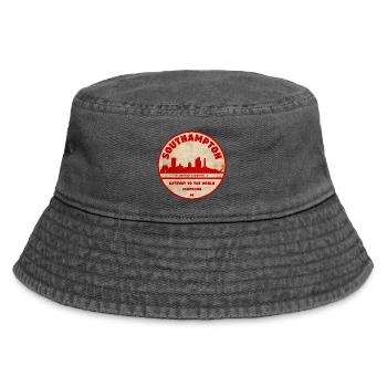 Southampton Skyline Abzeichen - Vintage Bucket Hat - Vintage Schwarz - Vorne