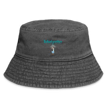 Schietwetter Möwe. Maritime Kleidung - Vintage Bucket Hat - Vintage Schwarz - Vorne