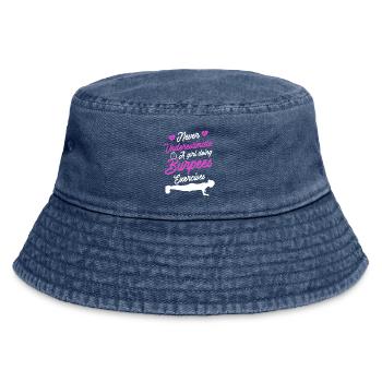Burpees Design - Vintage Bucket Hat - vintage denim - Front