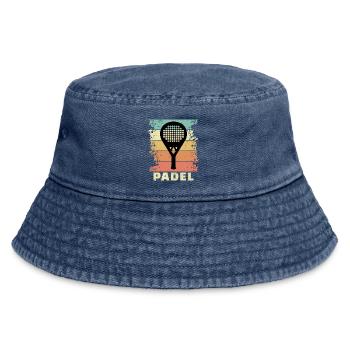 Tennis Sportart Padel Spruch Padelspiel Schläger - Vintage Bucket Hat - Vintage Denim - Vorne