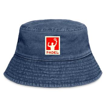 Freizeit Training Spieler Spruch Schläger Padel - Vintage Bucket Hat - Vintage Denim - Vorne