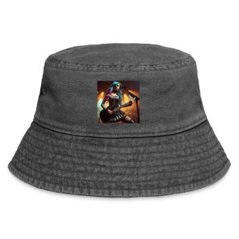 Heavy Metal für Frauen - Vintage Bucket Hat - Vintage Schwarz - Vorne