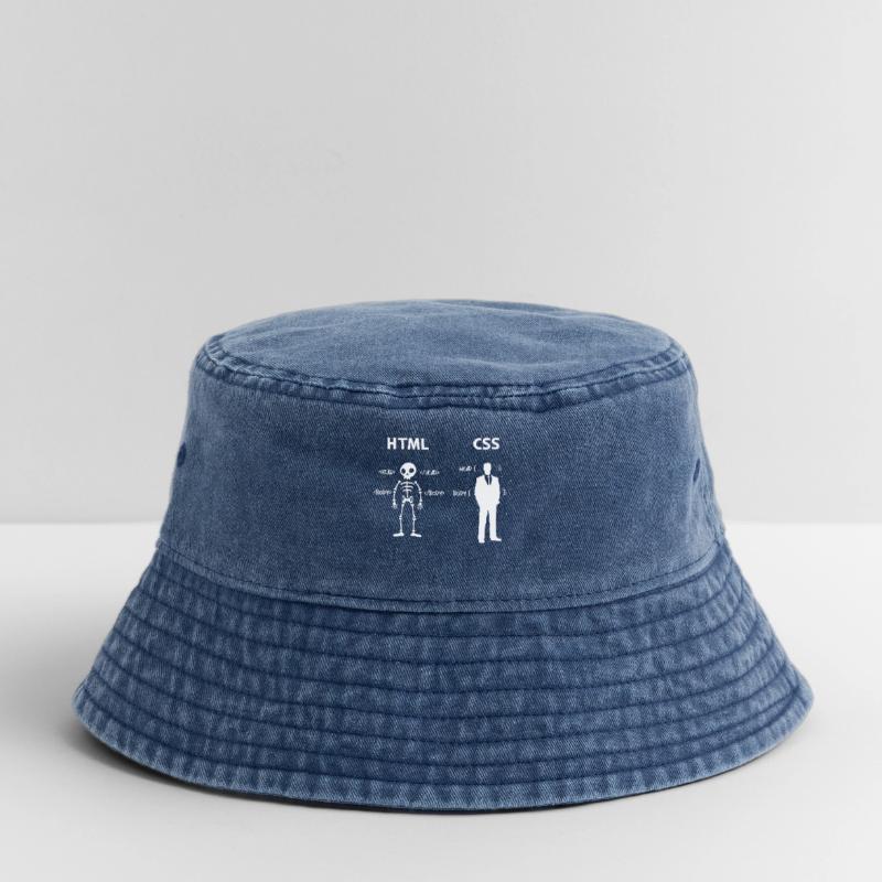Code Css C++ Php Java Developer Code Skripting Vintage Bucket Hat