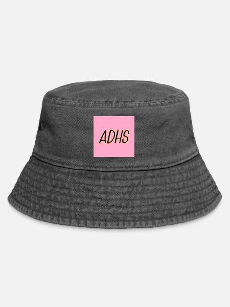 ADHS Psychologie - Vintage Bucket Hat - Vintage Schwarz