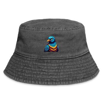 Taube Bunte Kawaii Cartoon Figur Clipart - Vintage Bucket Hat - Vintage Schwarz - Vorne