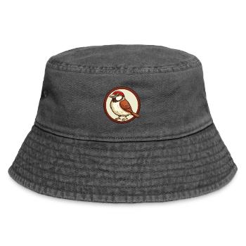Spatz Bunte Kawaii Cartoon Figur Clipart - Vintage Bucket Hat - Vintage Schwarz - Vorne