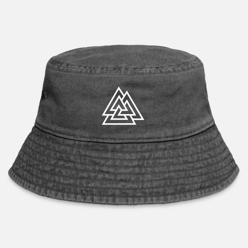 Couleur blanche Valknut - Bob vintage - noir vintage