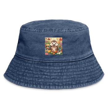 hérisson, bébé, enfant, nouveau-né - Bob vintage - vintage bleu jeans - Devant