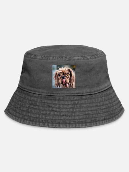 Hässlicher Hund - Vintage Bucket Hat - Vintage Schwarz
