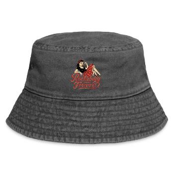 Rockabilly für immer Kirschen Frau 50er Geschenk - Vintage Bucket Hat - Vintage Schwarz - Vorne