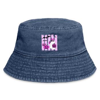 Fashion Ghost - Vintage Bucket Hat - vintage denim - Front