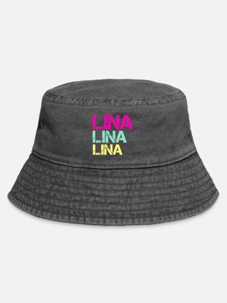 LINA Neon Triptych - Vintage Bucket Hat - Vintage Schwarz