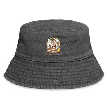 Weißwurstwolf Kochheld Bavarian - Vintage Bucket Hat - Vintage Schwarz - Vorne