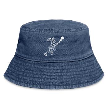 Women's Lacrosse - Vintage Bucket Hat - vintage denim - Front