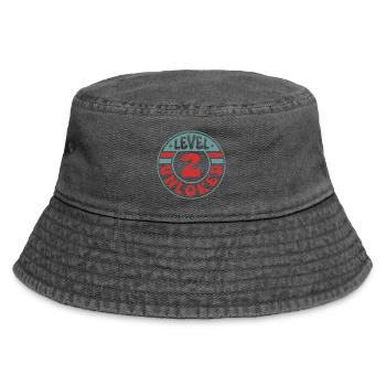 Level 2 Unlocked – Cool Gamer Birthday Design - Vintage Bucket Hat - vintage black - Front